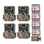 Browning Trail Cameras Strike Force Extreme (4-Pack), 16GB Card (8-Pack) Bundle