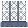 vidaXL Garden Planter with Trellis Dark Gray 47.2"x15.7"x47.8" PP - 4 of 4