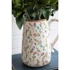 Dexmalle Round Ceramic Pitcher Vase with Multi-Colored Floral Motifs - 4 of 4