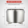 COZONY 27" Smokeless Fire Pit, Stainless Steel Wood Burning Fire Pit with Stand & Ash Pan, Portable - 2 of 4