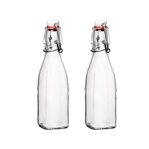 Bormioli Rocco Officina 37.25 Oz. Glass Water Bottle, Airtight Seal/metal  Clamps : Target