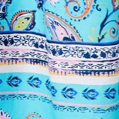 caribbean blue paisley