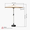TiramisuBest Rectangle Patio Umbrella with Crank Lift & Tilt Brick red - 3 of 4