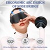 ChicFurnit Eye Mask 3D Deep Contoured Zero Pressure Sleep Eye Mask for Living Room Comfort and Travel Rest, Black, 9.6"*0.67"*0.67" - 4 of 4