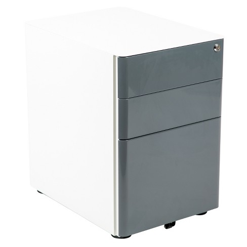 Vasagle File Cabinet Bookshelf With Lock Filing Greige And Black