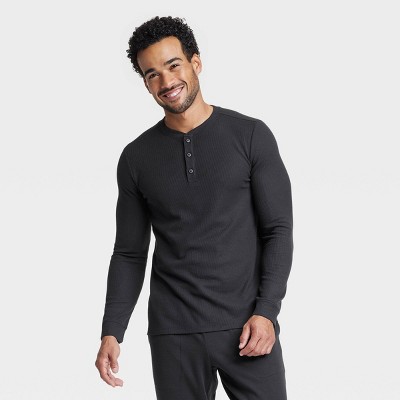 Men's Long Sleeve Waffle Henley Top - All In Motion™