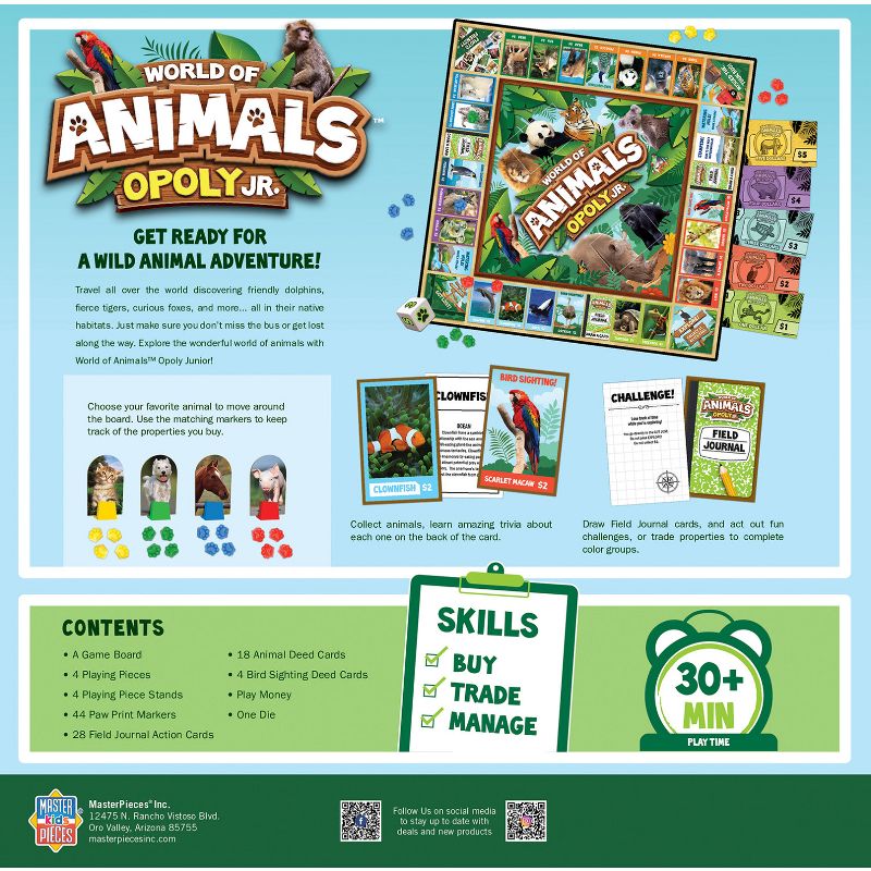 MasterPieces Kids & Family Board Games - World of Animals Opoly Jr., 4 of 7