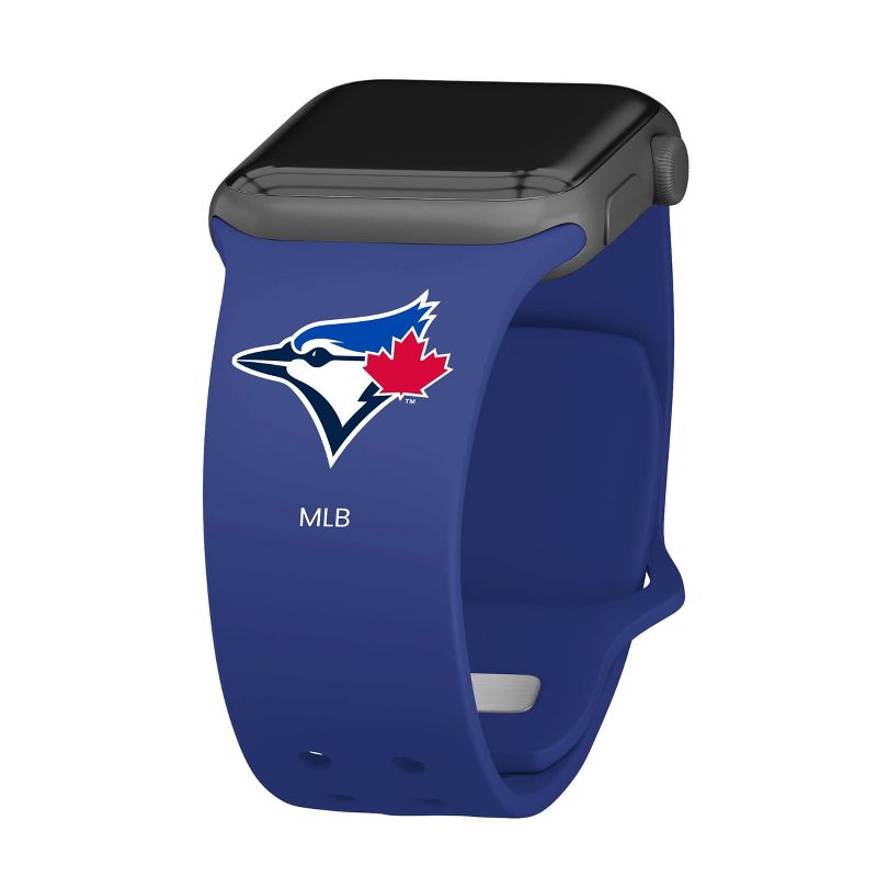 MLB Toronto Blue Jays Apple Watch Compatible Silicone Band - Blue, 1 of 4