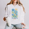 Simply Sage Market Summer Vibes Blue Flowers Lightweight Garment Dyed Sweatshirt - 2 of 4