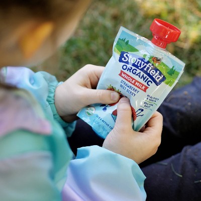 Stonyfield Organic Kids&#39; Strawberry Banana Yogurt - 4ct/3.5oz Pouches_2