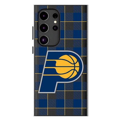 Keyscaper Indiana Pacers Plaid MagSafe Compatible Cell Phone Case for Galaxy S24