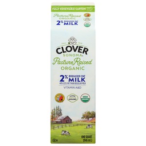Clover Sonoma 2% Milk - 1qt - 1 of 1
