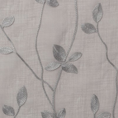 Sage Embroidered Vine Sheer Curtain Panels, 52" x 108"