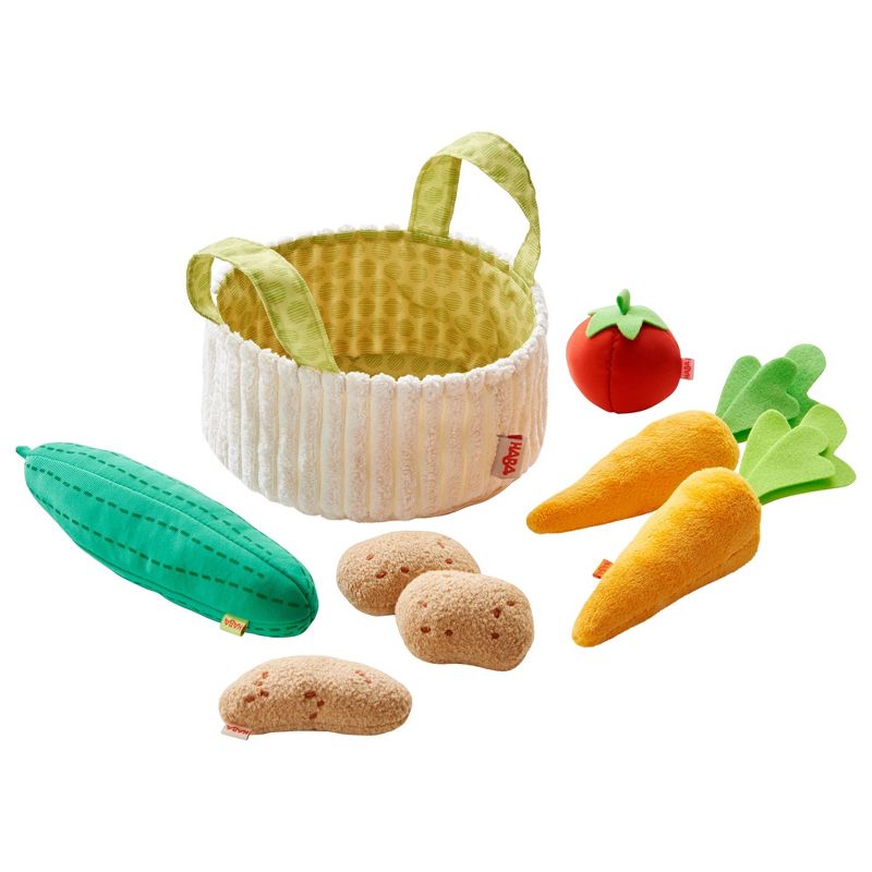 HABA Biofino Vegetable Basket - Soft Plush Pretend Play Food, 2 of 9