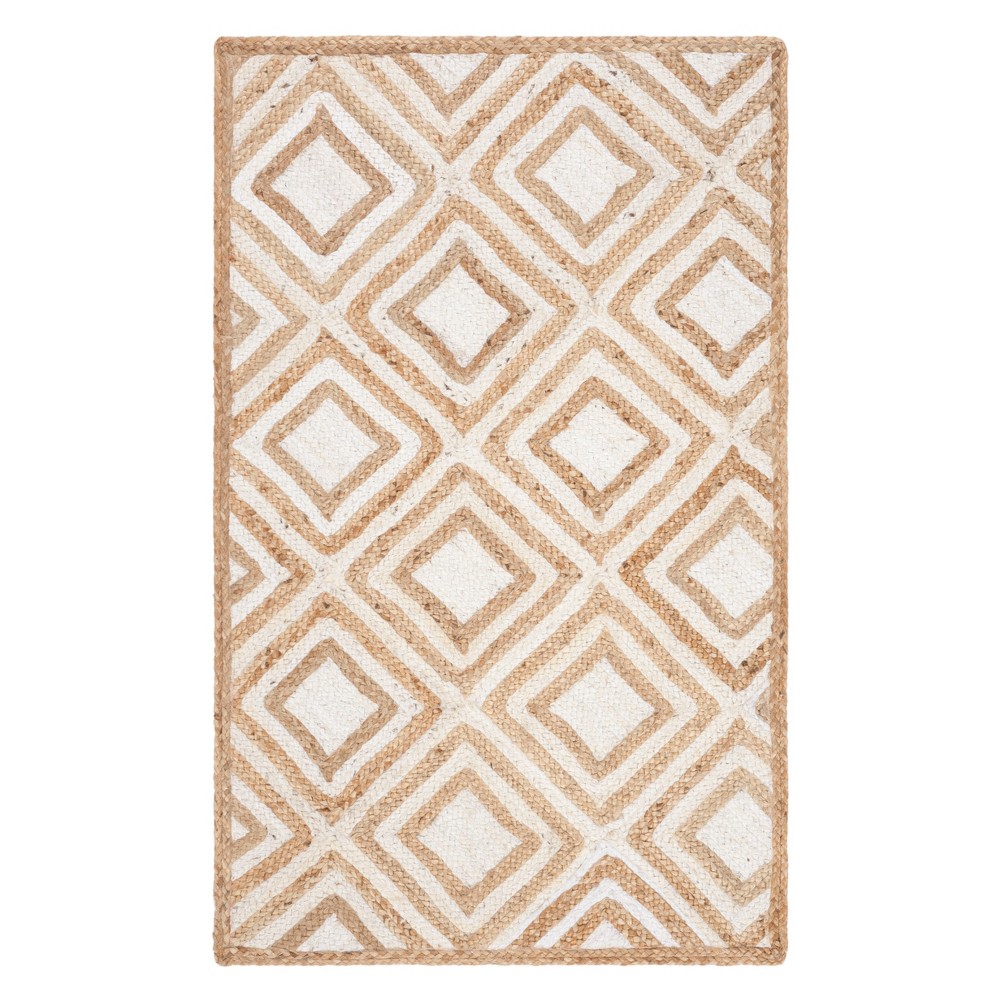 3'x5' Gertrude Geometric Woven Area Rug Natural/Ivory - Safavieh