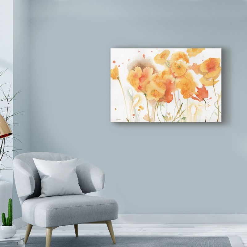 Trademark Fine Art -Sheila Golden 'Sunlight Poppies' Canvas Art, 3 of 4