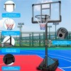 YONWAY Portable Basketball Hoop Backboard System Stand Height Adjustable 6.5ft - 10ft with 44 Inch Backboard and Wheels for Adults Teens - 2 of 4