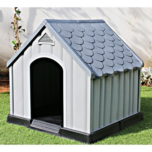 Dog House Cat House Pet House Plastic Pet Puppy Large Dog House Outdoor Weatherproof Windproof Dog Shelter Outdoor Indoor Large Crate for All Weather Size : Small 28 H/32 H/39 H
