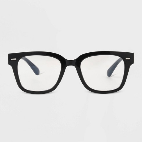 Mens black best sale square glasses