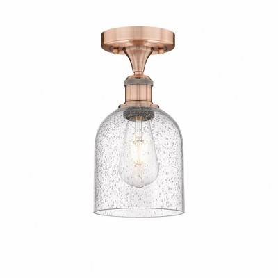 Bella - 1 Light Semi-Flush Mount In Industrial Style-9.63 Inches Tall and 5.5 Inches Wide