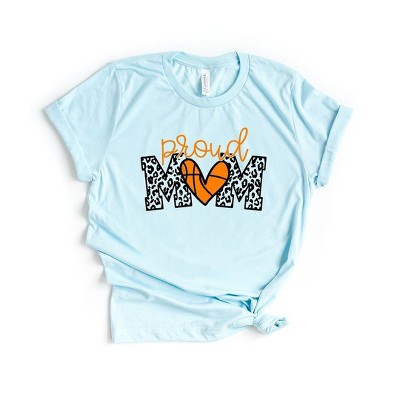 Simply Sage Market Women's Proud Mom Basketball Colorful Short Sleeve Graphic Tee