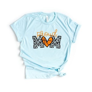 Simply Sage Market Women's Proud Mom Basketball Colorful Short Sleeve Graphic Tee - 1 of 3