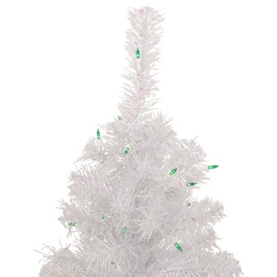 2' White Pine Artificial Christmas Tree with Green Lights
