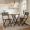 3 Piece Bistro Table and Chairs, Waterproof Folding Cafe Table and Chairs,Small Bistro Set for Small Space/Indoor/Outdoor/Porch/Lawn - 4 of 4