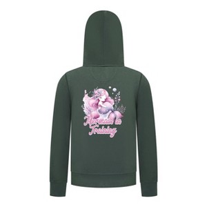 Everyday Kids Mermaid Collection Mermaid in Training Girls Zip Up Hoodie – Cute Mermaid Graphic Sweatshirt - 1 of 4