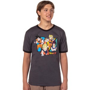 Dragon Ball Z Men's Character Triangle Design Adult Anime Ringer T-Shirt - 1 of 4