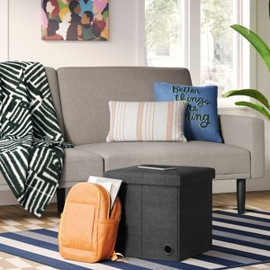 Collapsible Dorm Single Storage Ottoman - Room Essentials™ - 1 of 4