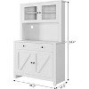 Pantry Cabinet for Kitchen Storage with Microwave Stand, Kitchen Pantry Cabinet with Microwave Shelf, Freestanding Hutch Cabinet - 3 of 4