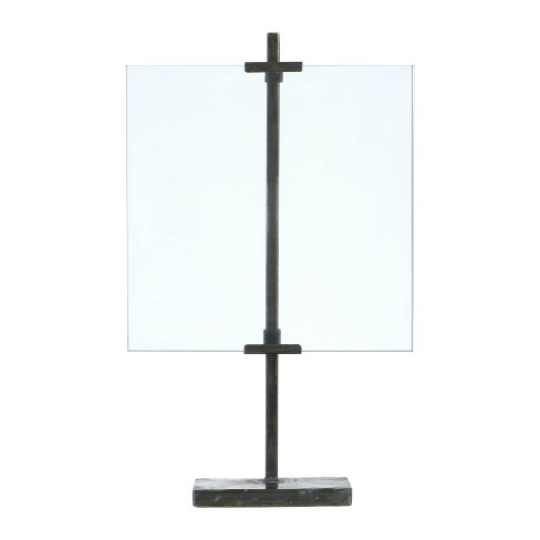 10x10 Adjustable Metal Stand And Glass Floating Single Photo
