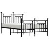vidaXL 12" Black Full Size Metal Bed Frame with Headboard & Footboard No Mattress - 4 of 4