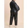 ELOQUII Faux Leather Straight Jumpsuit - 3 of 3