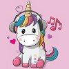 Girl's Design By Humans Happy unicorn By Kefren T-Shirt - 2 of 3