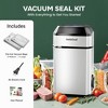 InstaSeal Vacuum Sealer Food Saver Bag Sealer Machine Upright Suction Base With 12 Food Safe Storage Bags - 2 of 4