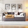 NicBex Twin Daybed with Double Drawers, Modern Velvet Upholstered Sofa Bed with Button Tufted - 3 of 4