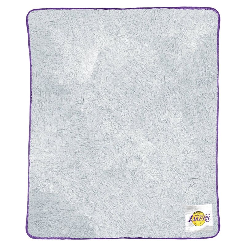 NBA Los Angeles Lakers Two-Tone Faux Shearling Throw Blanket, 1 of 4