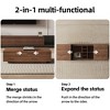 Luck Live 39.4 in Living room retractable, pull-push square coffee table, with storage cabinet, walnut color - 2 of 4