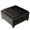 Modern Upholstered Hayes Armed Storage Bench with PU Leather for bedroom living room-Christopher Knight Home - 2 of 4