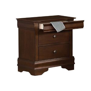 Wooden Nightstand With Hidden Drawer Brown Benzara Target