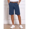 INSPIRE CHIC Men's Linen Pleated with Pockets Above Knee Casual Shorts - 2 of 4