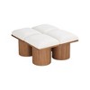 Meridian Furniture,Pavilion Cream Boucle Fabric Bench - 4 of 4