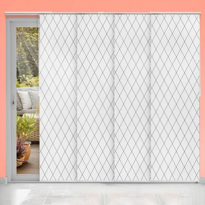 86"x96" Chicology Light Filtering Panel Track Diamond Blind White