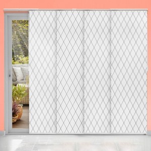86"x96" Chicology Light Filtering Panel Track Diamond Blind White - 1 of 4