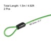 Unique Bargains Security Steel Cable Coated Luggage Lock Wire Rope w Double Loop - 2 of 4