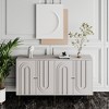 59.8" Sideboard Buffet Storage Cabinet With 4 Doors, Metal Legs, Adjustable Shelves Wooden Cabinet - 2 of 4
