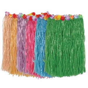 Beistle Adult Artificial Grass Hula Skirts, 36"W x 32"L, (1/Pkg) Multicolored - 1 of 4