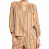 Women's Multi Stripe Round Neck Blouse - current air - 4 of 4